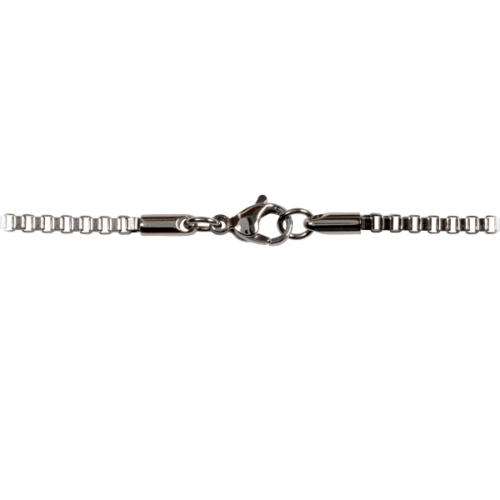 24" Stainless Steel Box Chain, 2.5mm