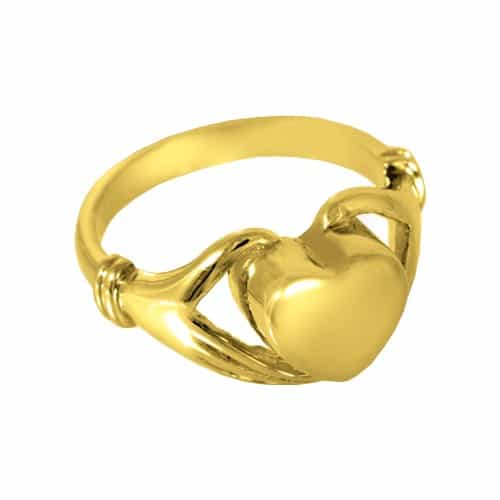 14k Gold Plated Heart Cremation Ring