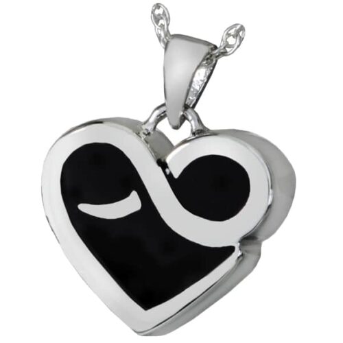 Sterling Silver Infinite Heart Cremation Pendant