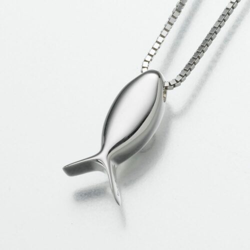 Fish (Ichthus) Cremation Pendant, sterling silver, 183SS