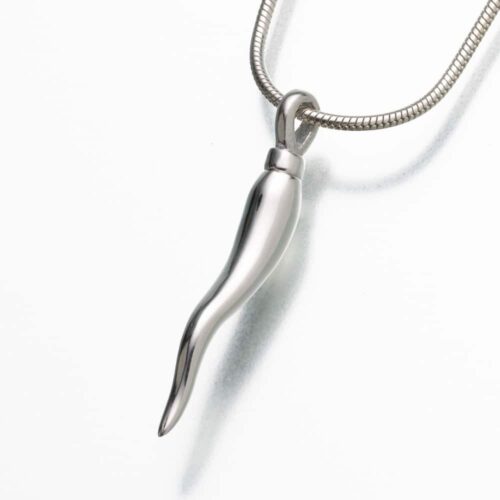 Italian Horn Cremation Pendant, sterling silver, 186SS