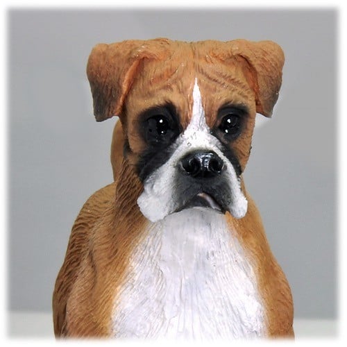 Boxer figurine, showing detail