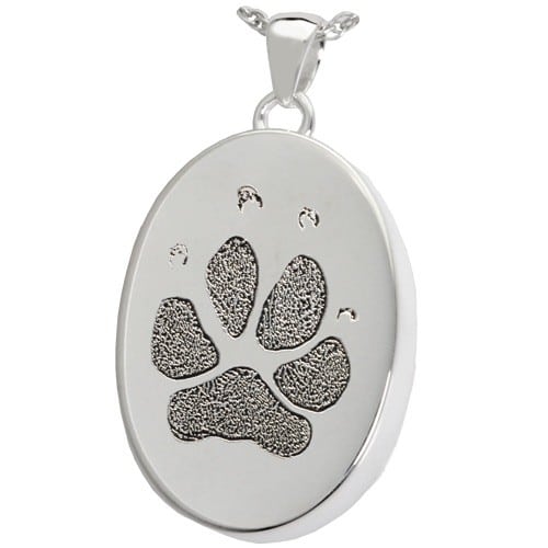 Oval photo print pendant, sterling silver, with actual print engraved, chamber style for ashes