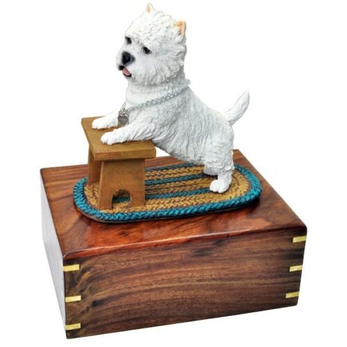 West Highland Terrier westie dog figurine cremation memorial urn