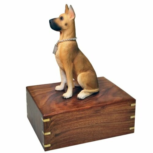 Great Dane dog figurine cremation memorial urn