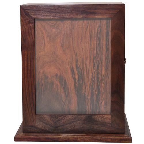Medium wood photo urn, no photo