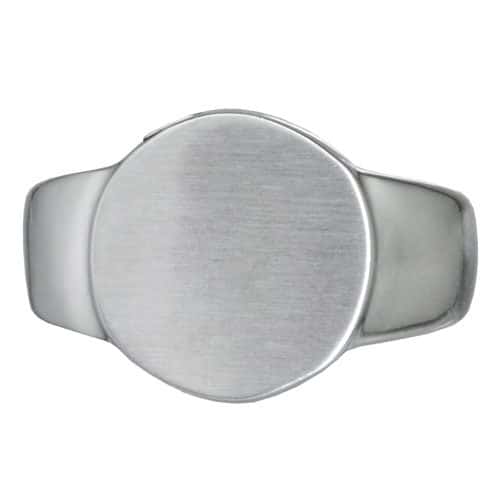 Premium Stainless Steel Round Cremation Ring memorial jewelry, front view