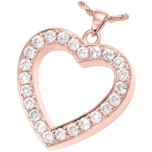 Eternal love memorial cremation pendant, rose gold