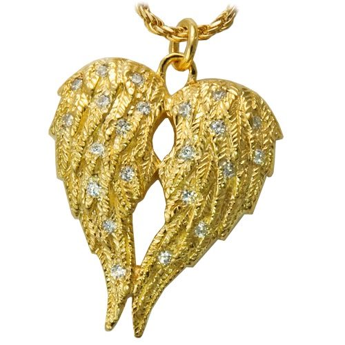 My Angel Companion Cremation Memorial Pendant, gold