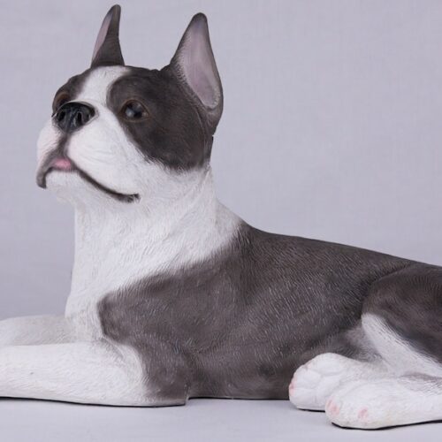 Boston Terrier pet dog cremation urn figurine