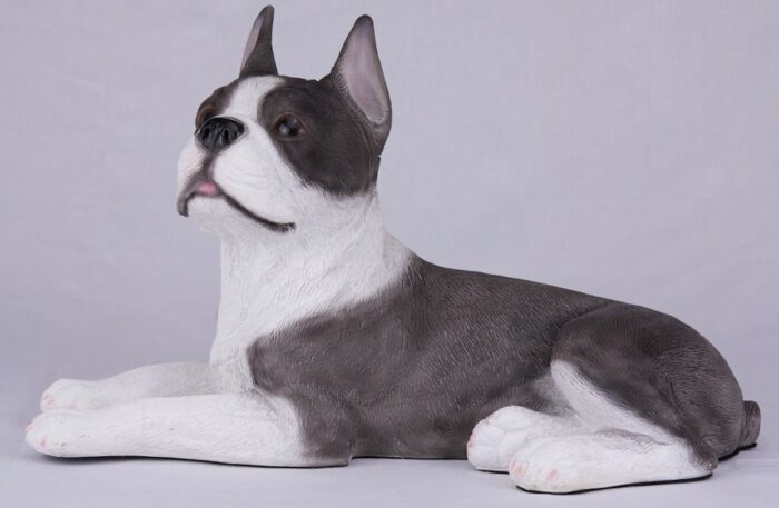 Boston Terrier pet dog cremation urn figurine