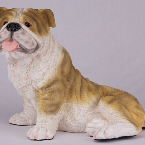Bulldog pet dog cremation urn figurine