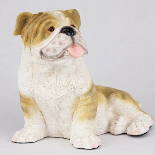 Bulldog pet dog cremation urn figurine