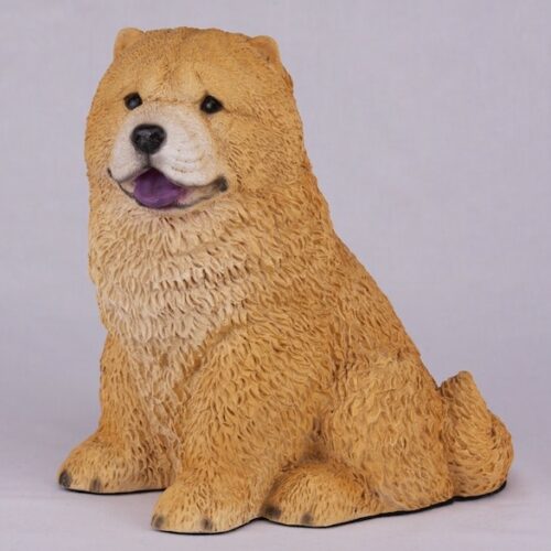 Chow pet dog cremation urn figurine