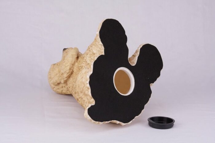 Buff Cocker Spaniel pet dog cremation urn figurine, bottom