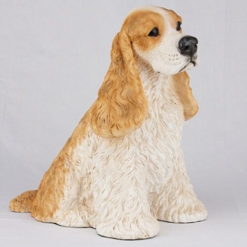 Cocker Spaniel pet dog cremation urn figurine