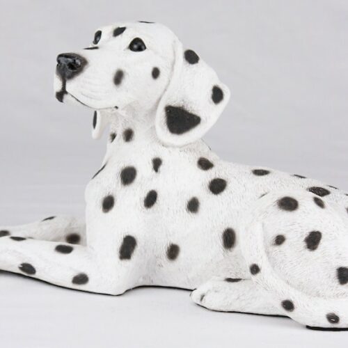 Dalmatian pet dog cremation urn figurine