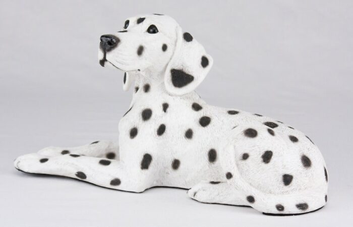 Dalmatian pet dog cremation urn figurine