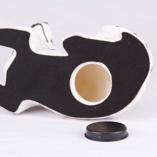 Dalmatian pet dog cremation urn figurine, bottom