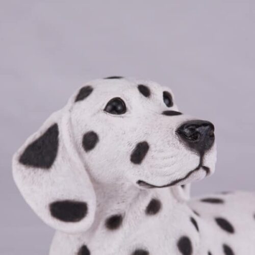 Dalmatian pet dog cremation urn figurine, face