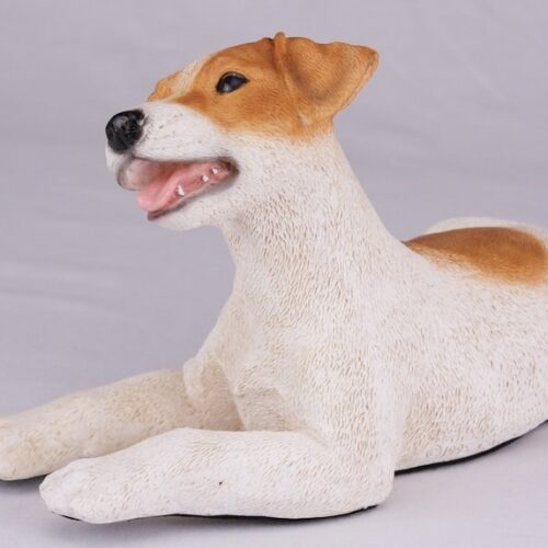 Jack Russell pet dog cremation urn figurine