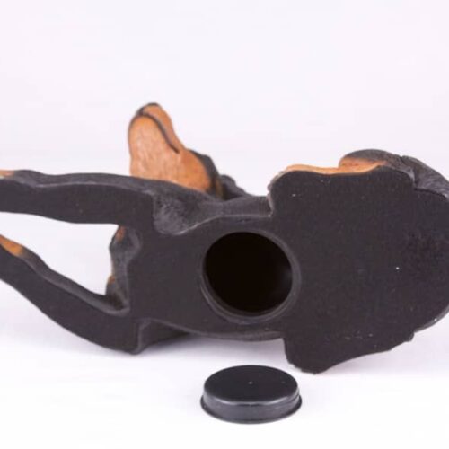 Miniature Pinscher Min Pin pet dog cremation urn figurine, bottom