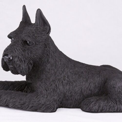 Schnauzer pet dog cremation urn figurine