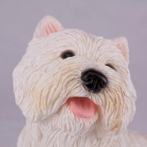 Westie Terrier pet dog cremation urn figurine, head