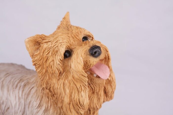 Yorkie Terrier pet dog cremation urn figurine, head