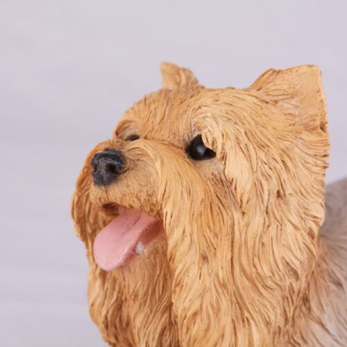 Yorkshire Terrier Yorkie dog cremation urn figurine, face