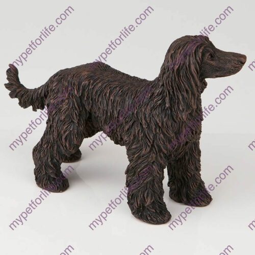 Bronze style dog cremation urn, afghan hound