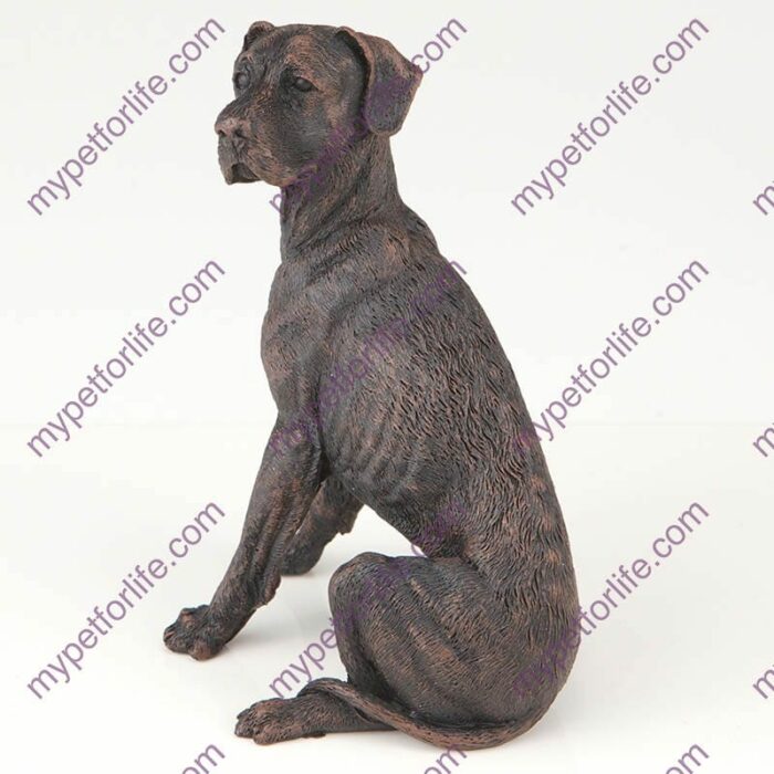 Bronze style dog cremation urn, great dane