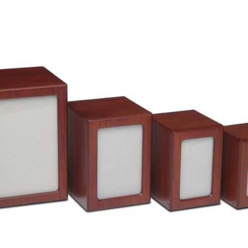 Red Cherry Finish MDF wood photo holder pet memorial urn, assortment