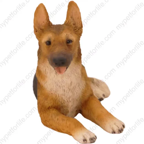 German Shepherd, front, dog figurine for memorial urn